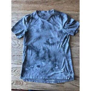 Lululemon Gray Tie Dye Fast Free Performance Running T-Shirt Mens Small